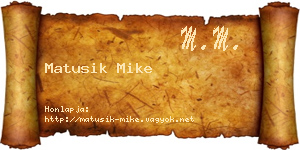 Matusik Mike névjegykártya